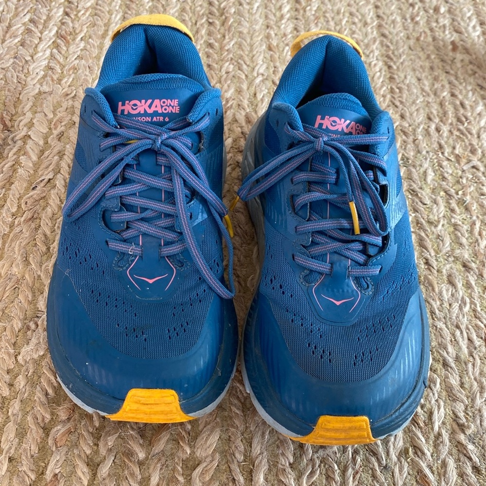 Hoka One One Stinson ATR 6 sneakers tennis running jogging hiking shoes blue